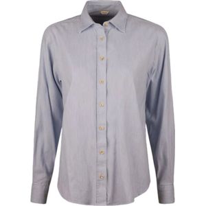 Stenströms, Heren, Overhemden, Blauw, Maat: 2XS Flanel,