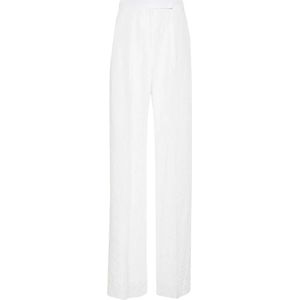 Max Mara, Dames, Broeken, Wit, Maat: L