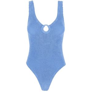 Hunza G, Dames, Badkleding, Blauw, Maat: ONE Size Polyamide,
