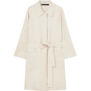 Marina Rinaldi, Dames, Blouses & Shirts, Beige, Maat: XL Linnen,