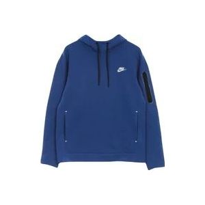 Nike Tech Fleece Pullover Hoodie , Blue , Heren , Maat: L