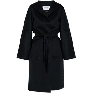 Max Mara, Dames, Mantels, Zwart, Maat: XS Kasjmier,