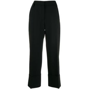 Valentino, Dames, Broeken, Zwart, Maat: M Zijde,