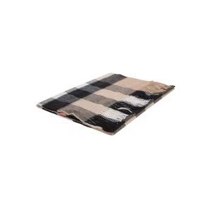 Burberry Cashmere Sjaal met Nova Check Patroon , Beige , Dames , Maat: ONE Size