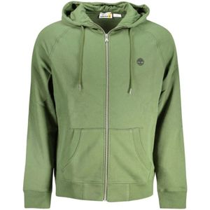 Timberland - Groene Katoenen Heren Sweater - Met Rits