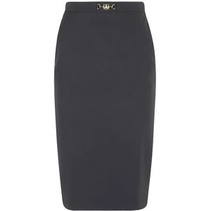 Elisabetta Franchi, Dames, Rokken, Zwart, Maat: M