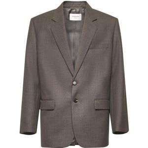 Saint Laurent, Heren, Jassen, Bruin, Maat: L Wol,