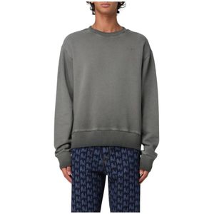 Msgm, Heren, Sweatshirts & Hoodies, Zwart, Maat: M Katoen,