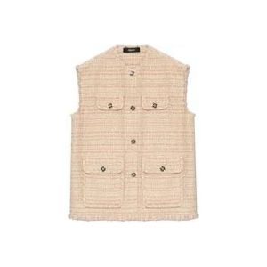 Versace Tweed Vest , Pink , Dames , Maat: 2XS