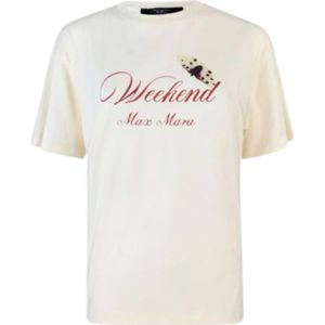 Max Mara, Dames, Tops, Wit, Maat: L Katoen,