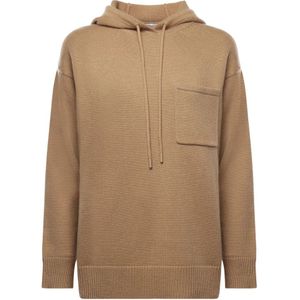 Max Mara, Dames, Sweatshirts & Hoodies, Bruin, Maat: S Wol,