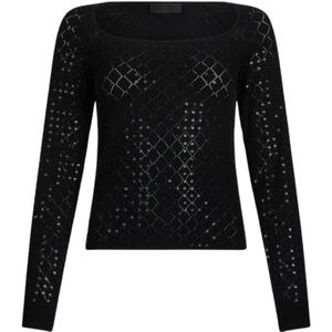 Liu Jo, Dames, Truien, Zwart, Maat: L Viscose,