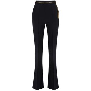 Elisabetta Franchi, Dames, Broeken, Zwart, Maat: L