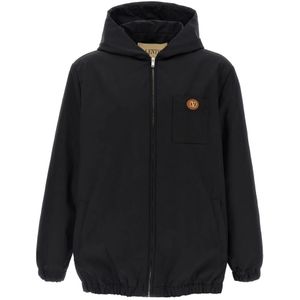 Valentino Garavani, Heren, Jassen, Blauw, Maat: L Nylon,