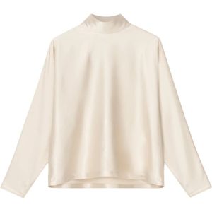 Aeron, Dames, Blouses & Shirts, Beige, Maat: L Leer,