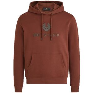 Belstaff, Heren, Sweatshirts & Hoodies, Rood, Maat: S Katoen,