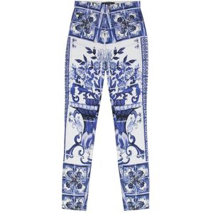 Dolce & Gabbana, Dames, Broeken, Blauw, Maat: XS