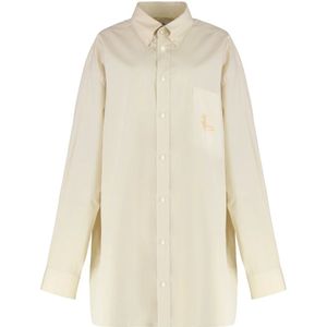 Vivienne Westwood, Dames, Blouses & Shirts, Beige, Maat: M Katoen,