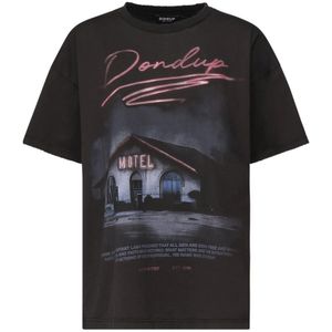 Dondup, Dames, Tops, Zwart, Maat: XS Katoen,