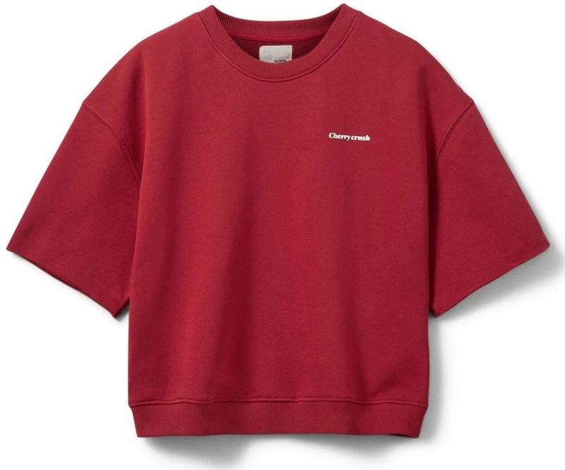 Sofie Schnoor - Eloise - Sweatshirt - Rood - Korte Mouwen - Loose Fit