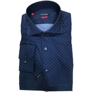 ROY Robson, Heren, Overhemden, Blauw, Maat: L Katoen,