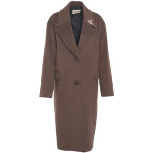 Kaos, Dames, Mantels, Bruin, Maat: M Viscose,