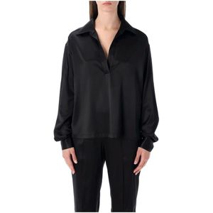 Tom Ford, Dames, Blouses & Shirts, Zwart, Maat: 2XS Zijde,