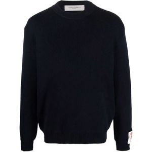 Golden Goose, Heren, Truien, Blauw, Maat: M Katoen,