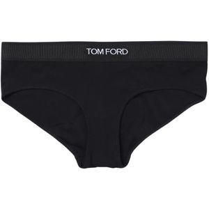 Tom Ford - Elegante Logo Katoenen Slips - Zwart