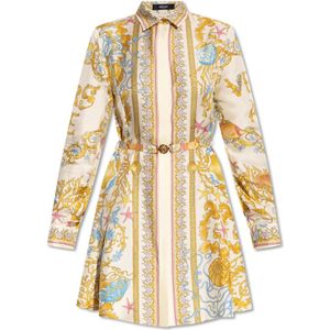 Versace, Dames, Jurken, Veelkleurig, Maat: 2XS Zijde,