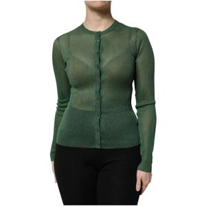 Dolce & Gabbana, Dames, Truien, Groen, Maat: XS Poliester,