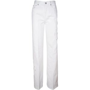Dondup, Dames, Broeken, Wit, Maat: W27 Denim,