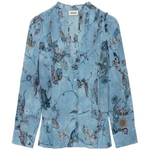Zadig & Voltaire, Dames, Blouses & Shirts, Blauw, Maat: S