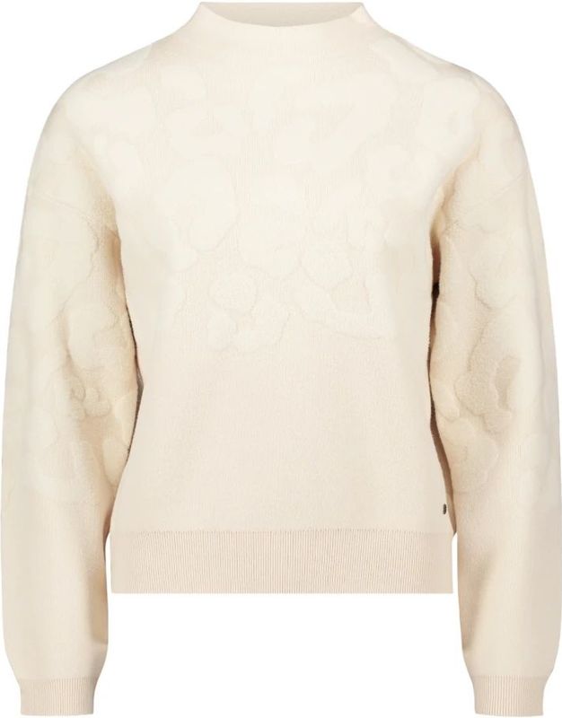 Betty & Co - Gebreide Trui - Beige - Dames - Met Jacquard