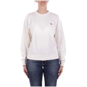 Lacoste, Dames, Truien, Wit, Maat: M Katoen,