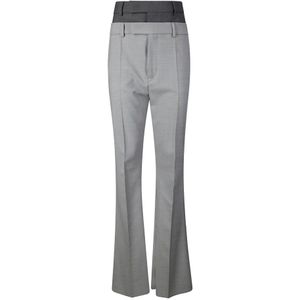 Sportmax, Dames, Broeken, Grijs, Maat: XS