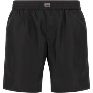 Dolce & Gabbana, Heren, Badkleding, Zwart, Maat: 2XL Nylon,