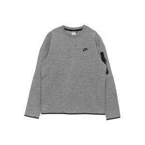 Nike Lichtgewicht Tech Fleece Crewneck Sweatshirt , Gray , Heren , Maat: S