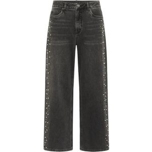 Kaffe, Dames, Jeans, Grijs, Maat: M Katoen,