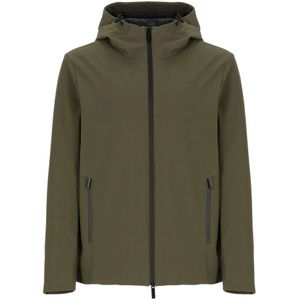 Woolrich Groene Gewatteerde Jas met Capuchon , Green , Heren , Maat: 2XL