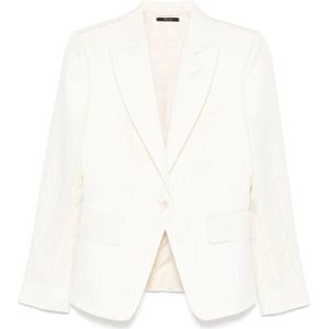 Tom Ford, Dames, Jassen, Beige, Maat: S Zijde,