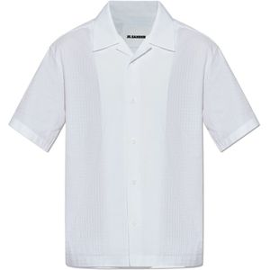 Jil Sander, Heren, Overhemden, Wit, Maat: S Katoen,