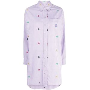 Kenzo, Dames, Jurken, Roze, Maat: 2XS Katoen,