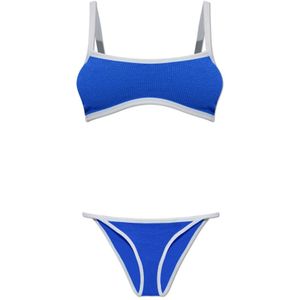 Hunza G, Dames, Badkleding, Blauw, Maat: ONE Size Tweed,