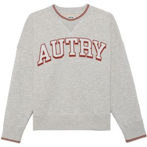 Autry, Heren, Sweatshirts & Hoodies, Grijs, Maat: S Katoen,