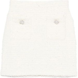 Self Portrait, Dames, Rokken, Beige, Maat: XS Tweed,