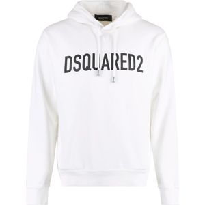 Dsquared2, Heren, Sweatshirts & Hoodies, Wit, Maat: 2XL Katoen,