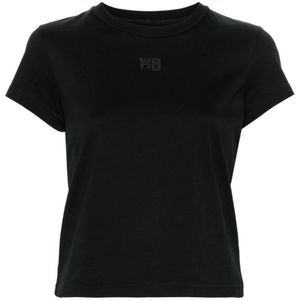 Alexander Wang, Dames, Tops, Zwart, Maat: L Katoen,