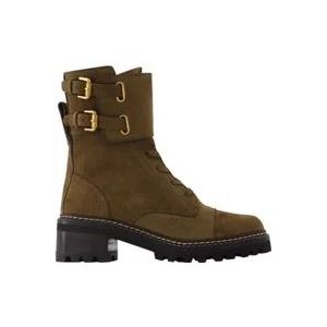 Chloé Leather boots , Brown , Dames , Maat: 36 EU