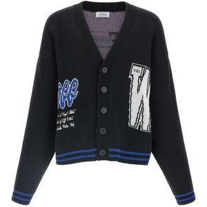 Off White, Heren, Truien, Zwart, Maat: L Katoen,